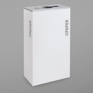 Ex-Cell Kaiser RC-KD17-P BT-WHT Black Tie Kaleidoscope White Gloss 17 Gallon Rectangular Paper Receptacle Ex-Cell Kaiser RC-KD17-P BT-WHT Black Tie Kaleidoscope White Gloss 17 Gallon Rectangular Paper Receptacle