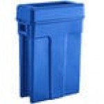 Toter Slimline 23 Gallon Blue Trash Can with Blue Drop Shot Lid Toter Slimline 23 Gallon Blue Trash Can with Blue Drop Shot Lid