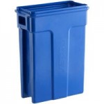Toter Slimline 23 Gallon Blue Trash Can with Blue Drop Shot Lid Toter Slimline 23 Gallon Blue Trash Can with Blue Drop Shot Lid