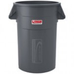 Suncast TCU44GY 44 Gallon Gray Round Trash Can