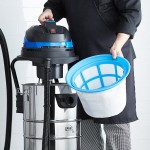 Lavex 16 Gallon Stainless Steel Commercial Wet / Dry Vacuum with Toolkit - 100-120V, 1200W