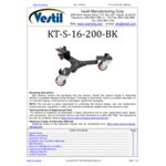 Vestil Black Steel Keg Transport Skate for 22 Gallon Keg KT-S-16-200-BK - 200 lb. Capacity