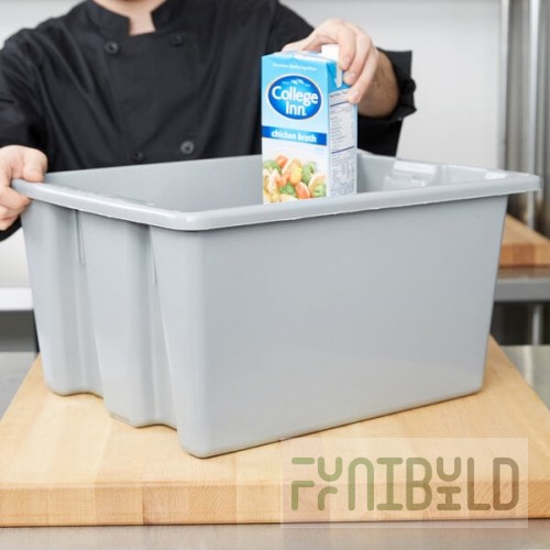 Rubbermaid® FG172100GRAY Gray Palletote Box - 1.3 cu. ft