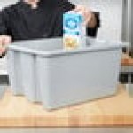 Rubbermaid® FG172100GRAY Gray Palletote Box - 1.3 cu. ft
