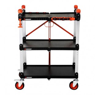 Crescent SITERUNNER 3-Shelf Foldable Jobsite Cart F3SCBL Crescent SITERUNNER 3-Shelf Foldable Jobsite Cart F3SCBL