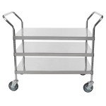 Regency Stainless Steel Three Shelf Utility Cart - 24