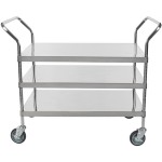 Regency Stainless Steel Three Shelf Utility Cart - 24