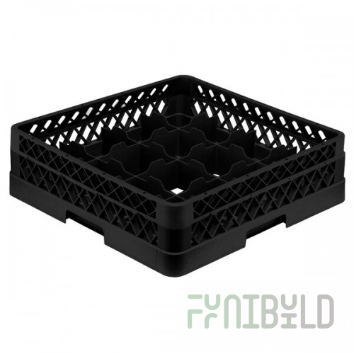Vollrath TR8A Traex® Full-Size Black 16-Compartment 4 13/16