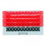 Noble Warewashing 49-Compartment Gray Full-Size Glass Rack with 4 Red Extenders