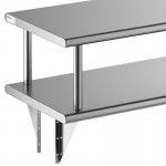 Regency 16-Gauge Type 304 Stainless Steel Pass-Through Shelf with Overshelf - 24 Regency 16-Gauge Type 304 Stainless Steel Pass-Through Shelf with Overshelf - 24