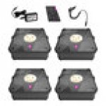 Ape Labs Mini 2.0 Wireless Battery-Operated LED Lights with 29 Color Presets, Charger, and Remote - 4/Set