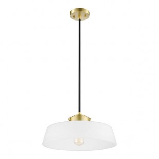 Globe Grandmillenial Brass Pendant Light with Frosted Glass Shade - 120V, 60W Globe Grandmillenial Brass Pendant Light with Frosted Glass Shade - 120V, 60W