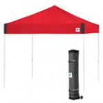 E-Z Up PR3WH10RB Pyramid Instant Shelter 10' x 10' Royal Blue Canopy with White Frame