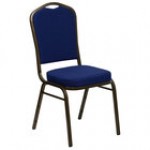 Flash Furniture FD-C01-GV-8-GG Hercules Moss Fabric Crown Back Stackable Banquet Chair with Gold Vein Frame