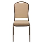 Flash Furniture FD-C01-COPPER-TN-VY-GG Hercules Tan Vinyl Crown Back Stackable Banquet Chair with Copper Vein Frame Flash Furniture FD-C01-COPPER-TN-VY-GG Hercules Tan Vinyl Crown Back Stackable Banquet Chair with Copper Vein Frame