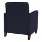 Lesro Ravenna Open House Navy Fabric Guest Arm Chair with Walnut Wood Legs Lesro Ravenna Open House Navy Fabric Guest Arm Chair with Walnut Wood Legs