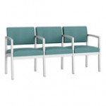 Lesro Lenox Steel Patriot Plus Imperial Blue Vinyl 3-Seat Sofa with Center Arms Lesro Lenox Steel Patriot Plus Imperial Blue Vinyl 3-Seat Sofa with Center Arms