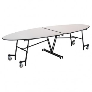 National Public Seating MTE10-PWPEPC 10' Elliptical Mobile Plywood Cafeteria Table with Powder Coated Frame and ProtectEdge National Public Seating MTE10-PWPEPC 10' Elliptical Mobile Plywood Cafeteria Table with Powder Coated Frame and ProtectEdge