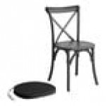 Lancaster Table & Seating Vineyard Smokey Black Wood Cross Back Chair with 2 Lancaster Table & Seating Vineyard Smokey Black Wood Cross Back Chair with 2