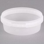 Placon Tamper Resistant Tamper-Evident Translucent Lid for Round Deli Containers - 500/Case