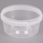 Placon Tamper Resistant Tamper-Evident Translucent Lid for Round Deli Containers - 500/Case