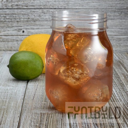 Fineline 4517-CL Quenchers 16 oz. Mason Jar - 64/Case