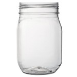Fineline 4517-CL Quenchers 16 oz. Mason Jar - 64/Case