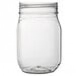 Fineline 4517-CL Quenchers 16 oz. Mason Jar - 64/Case