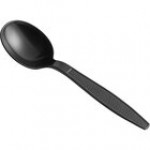 Choice Beige Heavy Weight Polystyrene Plastic Soup Spoon - 100/Pack