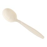 Choice Beige Heavy Weight Polystyrene Plastic Soup Spoon - 100/Pack
