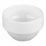 Libbey Slenda 8 oz. Royal Rideau White Stacking Porcelain Bouillon - Sample