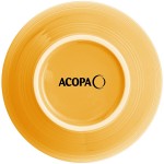 Acopa Capri 19 oz. Mango Orange Stoneware Bistro Bowl - Sample