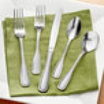 Acopa Saxton 18/0 Stainless Steel Heavy Weight Flatware 5-Piece Set - Sample