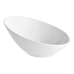 Acopa 16 oz. Bright White Slanted Porcelain Bowl - 12/Case