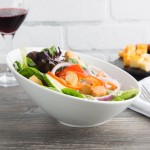 Acopa 16 oz. Bright White Slanted Porcelain Bowl - 12/Case