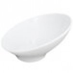 Acopa 16 oz. Bright White Slanted Porcelain Bowl - 12/Case