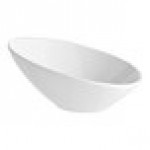 Acopa 16 oz. Bright White Slanted Porcelain Bowl - 12/Case