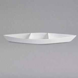 G.E.T. Enterprises BT319-MOD-WW Bugambilia 6.9 Qt. Smooth MOD Finish White Resin-Coated Aluminum Deep Boat with Dividers