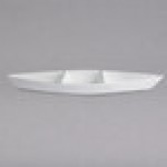 G.E.T. Enterprises BT319-MOD-WW Bugambilia 6.9 Qt. Smooth MOD Finish White Resin-Coated Aluminum Deep Boat with Dividers