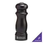 Chef Specialties 06355 Professional Series Customizable Salem Ebony Finish Salt / Pepper Shaker - 6 Chef Specialties 06355 Professional Series Customizable Salem Ebony Finish Salt / Pepper Shaker - 6