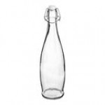 Acopa 32 oz. Clear Glass Bottle with Wire Bail Swing Top Lid - 6/Case Acopa 32 oz. Clear Glass Bottle with Wire Bail Swing Top Lid - 6/Case