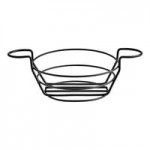 American Metalcraft BSKB96 Black Oblong Wire Basket with Ramekin Holders - 9