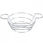 American Metalcraft BSKB96 Black Oblong Wire Basket with Ramekin Holders - 9