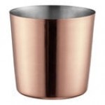 Acopa 16 oz. Hammered Stainless Steel Appetizer / French Fry Holder with Flat Top Acopa 16 oz. Hammered Stainless Steel Appetizer / French Fry Holder with Flat Top