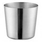 Acopa 16 oz. Hammered Stainless Steel Appetizer / French Fry Holder with Flat Top Acopa 16 oz. Hammered Stainless Steel Appetizer / French Fry Holder with Flat Top
