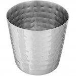 Acopa 16 oz. Hammered Stainless Steel Appetizer / French Fry Holder with Flat Top Acopa 16 oz. Hammered Stainless Steel Appetizer / French Fry Holder with Flat Top