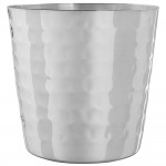 Acopa 16 oz. Hammered Stainless Steel Appetizer / French Fry Holder with Flat Top Acopa 16 oz. Hammered Stainless Steel Appetizer / French Fry Holder with Flat Top