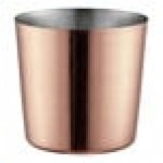 Acopa 16 oz. Hammered Stainless Steel Appetizer / French Fry Holder with Flat Top Acopa 16 oz. Hammered Stainless Steel Appetizer / French Fry Holder with Flat Top