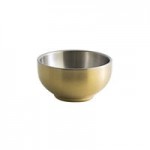 Front of the House Harmony 2.5 oz. Matte Black Brushed Stainless Steel Round Double Wall Ramekin - 12/Case Front of the House Harmony 2.5 oz. Matte Black Brushed Stainless Steel Round Double Wall Ramekin - 12/Case