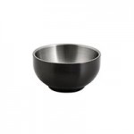 Front of the House Harmony 2.5 oz. Matte Black Brushed Stainless Steel Round Double Wall Ramekin - 12/Case Front of the House Harmony 2.5 oz. Matte Black Brushed Stainless Steel Round Double Wall Ramekin - 12/Case